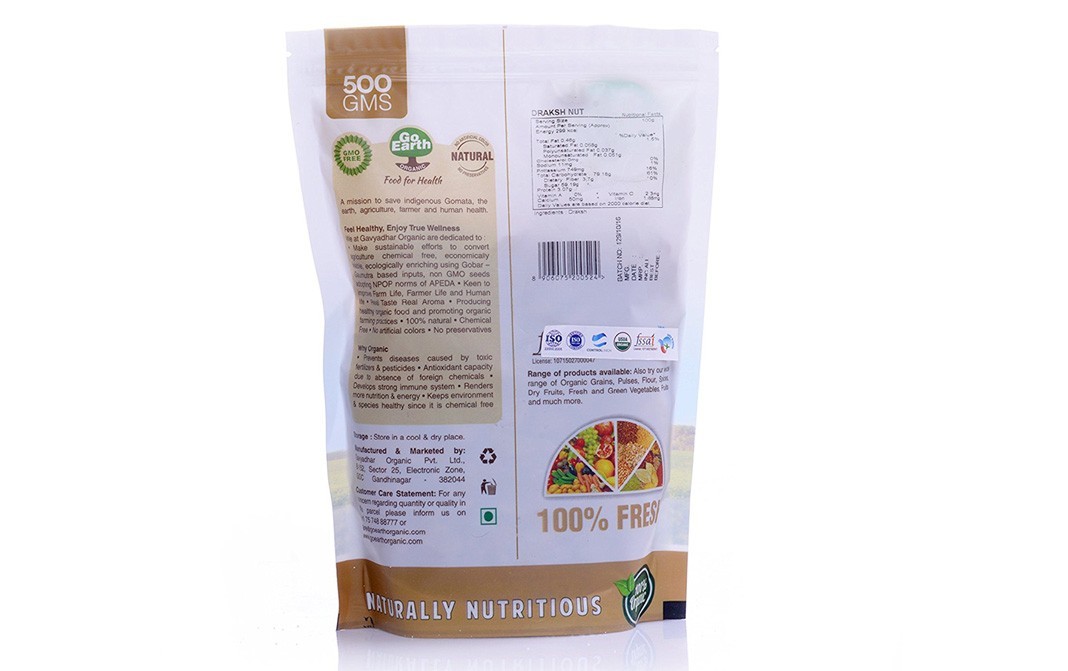 Go Earth Organic Raisin    Pack  500 grams